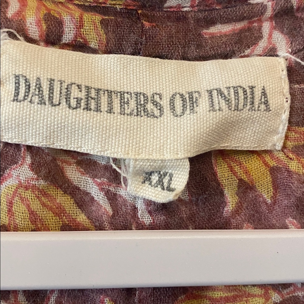 Flawed Daughters of India Women Kyra Midi Dress Sumac XXL Balloon Bohemian - Picture 6 of 11